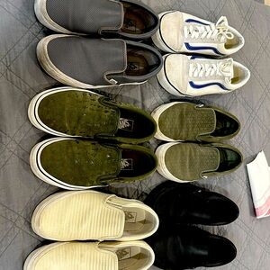 6 pairs of Vans all size 8